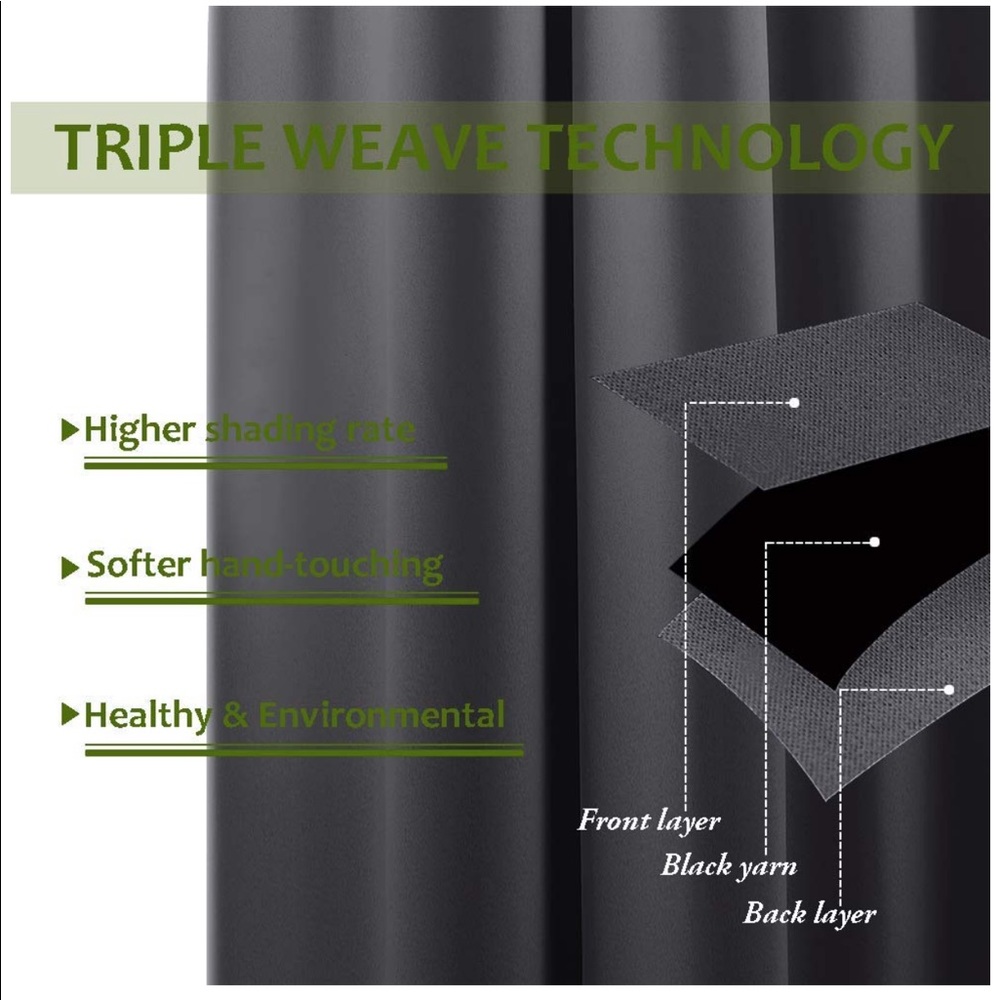 NICETOWN Bedroom Blackout Curtains Panels - Picture 5 of 6